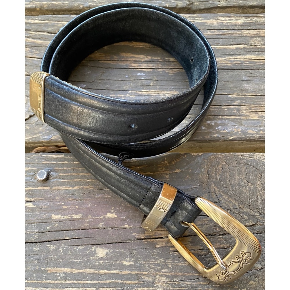 Vintage Brighton Black Belt Sz 37” x  1.5”